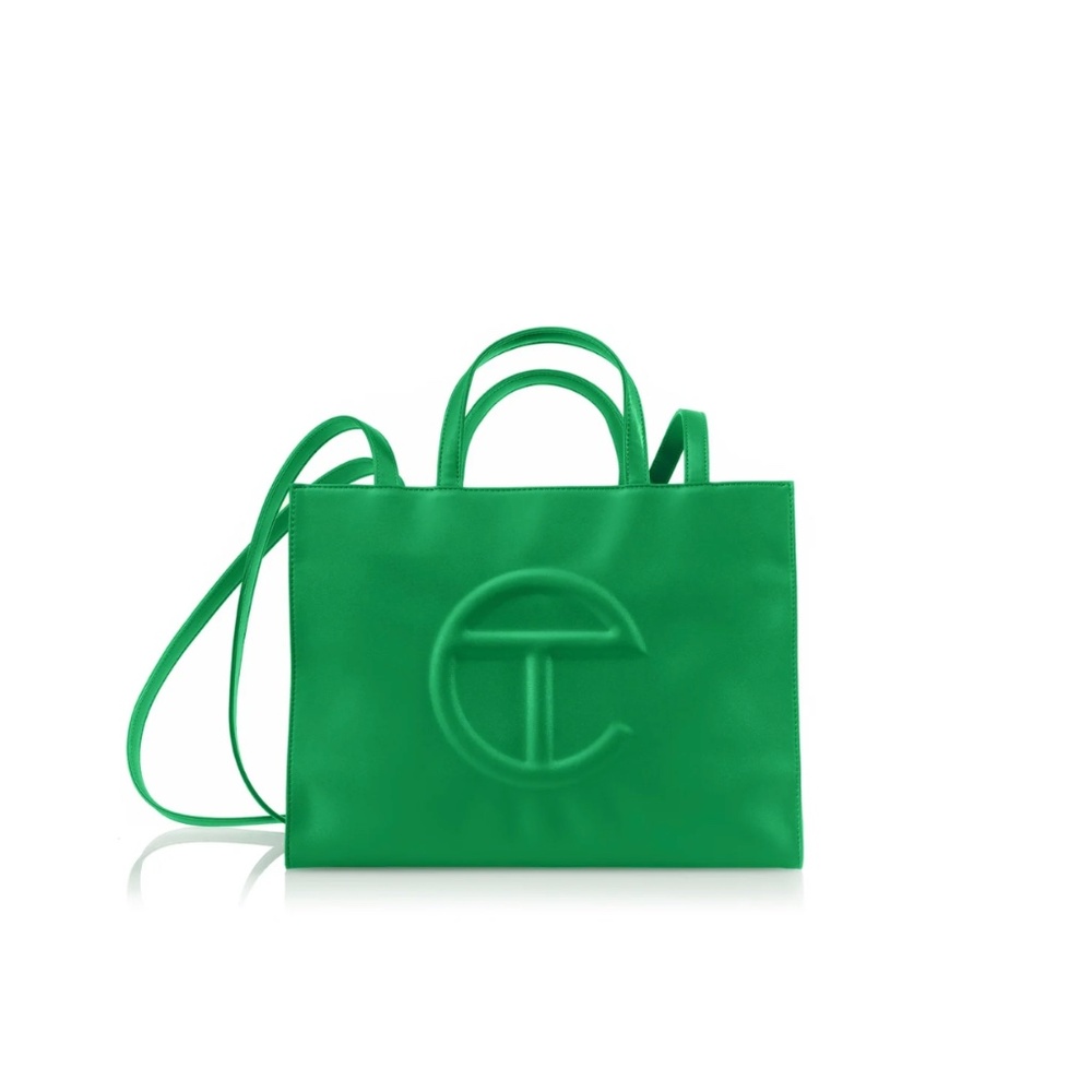 TELFAR MEDIUM SHOPPING BAG IN GREENSCREEN